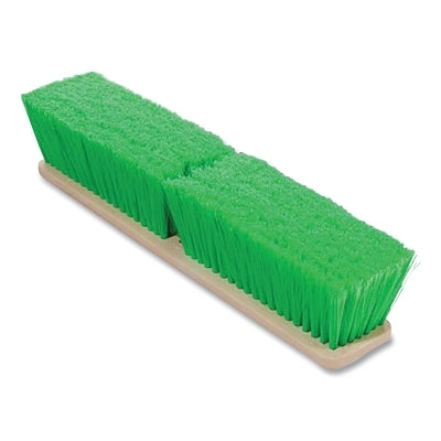 Vehicle Wash Brush, 14 in L Foam Plastic Block, 2-1/2 in Trim L, Green Flagged Nylon Bristle