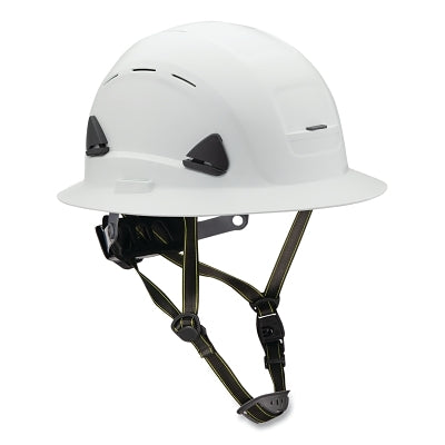 Fibre-Metal Climbing Style Full Brim Safety Helmet, Type II, Class C, Ratchet Suspension, Vented, White