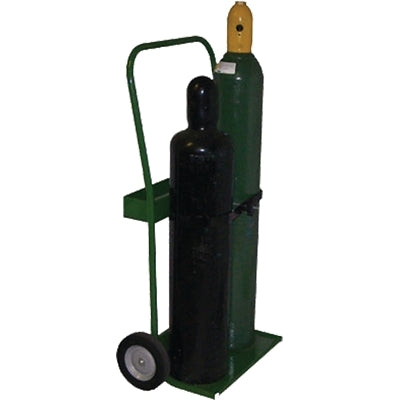 800 Series Cart, Holds 2 Cylinders, 8 in to 9-1/2 in dia, 8 in Semi-Pneumatic Wheels