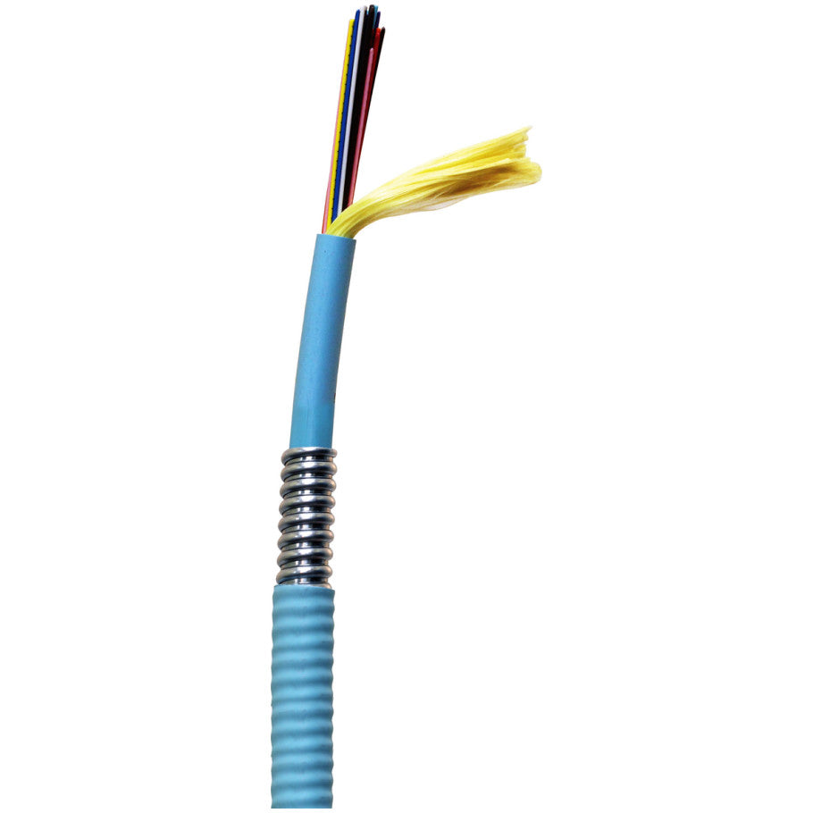 HFCD15006P4 - HFCD15 Series, Fiber Cable, 6-Fiber, Multimode - OM4, Plenum, 0.63 in. Dia. Cable, Aqua