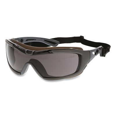 Hydroblast HB5 Safety Goggles, Univ, Polycarbonate Charcoal Frame, Gray Lens, MAX6 Anti-Fog Coating, Adj Elastic Strap