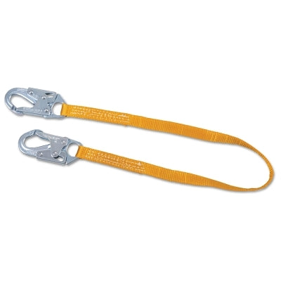 Titan II Positioning and Restraint Web Lanyard, 4 ft L, Locking Snap Hook, 310 lb Cap., 1 Leg