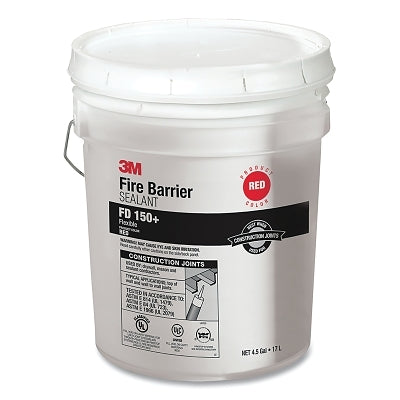 3M 051115-18813 Fire Barrier Sealant, FD 150+, 4.5 gal, Pail, Red