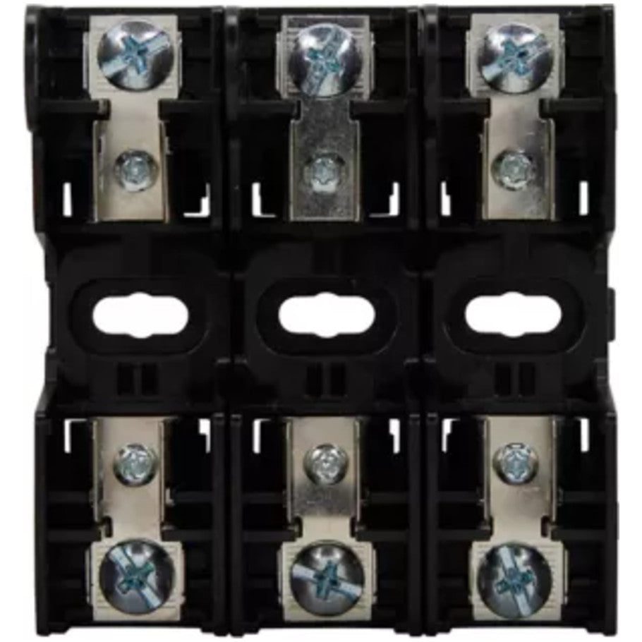 Fuse Blocks and Fuse Holders, Class R, DIN Rail, Panel, 3-Pole, 30 A, 250 V,  10-32 Philips-Slot Screw, 10 to 8 (Copper) AWG