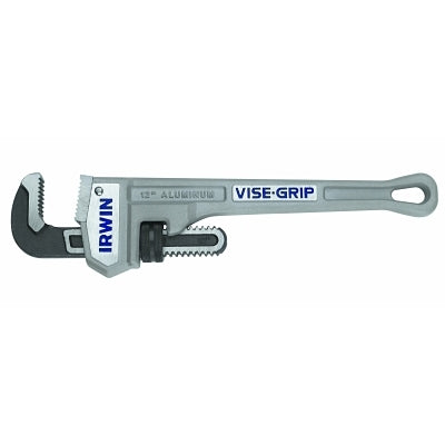 Cast Aluminum Pipe Wrench, Drop Forged Steel Jaw, 12 in