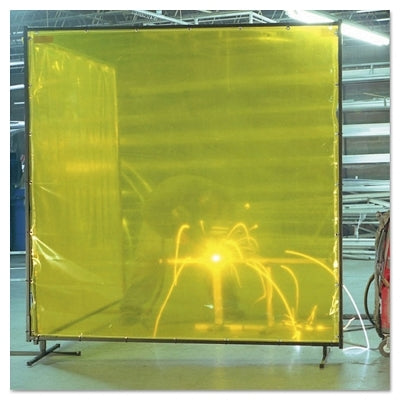 Welding Curtain, 6 ft X 8 ft, PVC, Yellow, 14 mil
