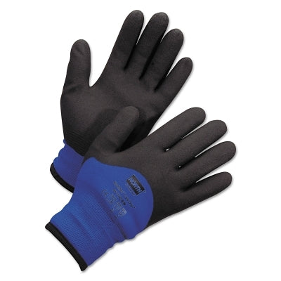NorthFlex Cold Grip Coated Gloves, Medium, Black/Blue