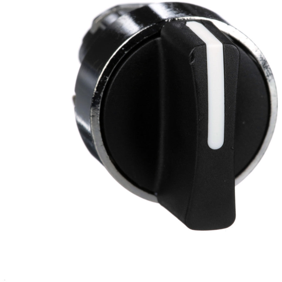 Harmony, 22mm Push Button, selector switch operating head, 3 position, maintained, black, unmarked