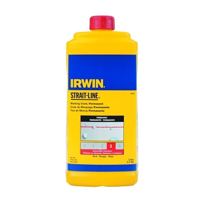 Strait-Line Permanent Staining Marking Chalk, 5 lb, Bottle, Red