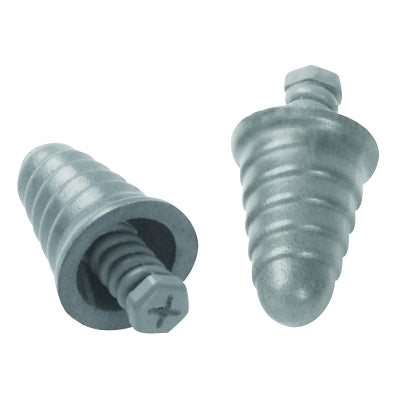 3M P1300 Next Skull Screws Earplug, Polyurethane, Silver, Uncorded