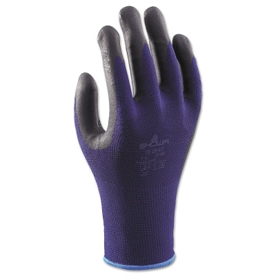 380 Coated Gloves, 6/Small, Black/Blue