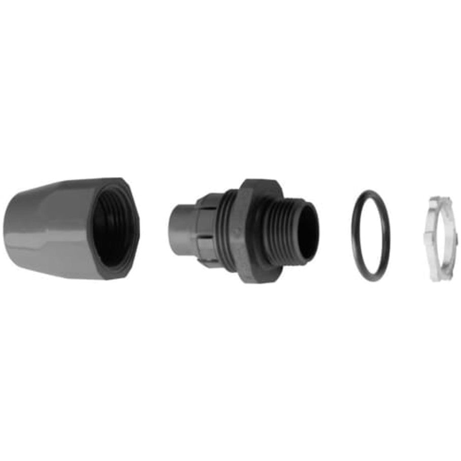 Carlon Liquid Tight Connector, PVC, Straight, 3/8 in.