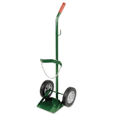 M/M60 Size Cylinder Cart, Single, 13 in W x 40 in H x 12 in D, 8 in Solid Rubber Wheels, 2-Safety Chains
