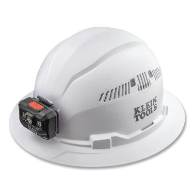 Hard Hat, 4-point Suspension, Full Brim Vented, White
