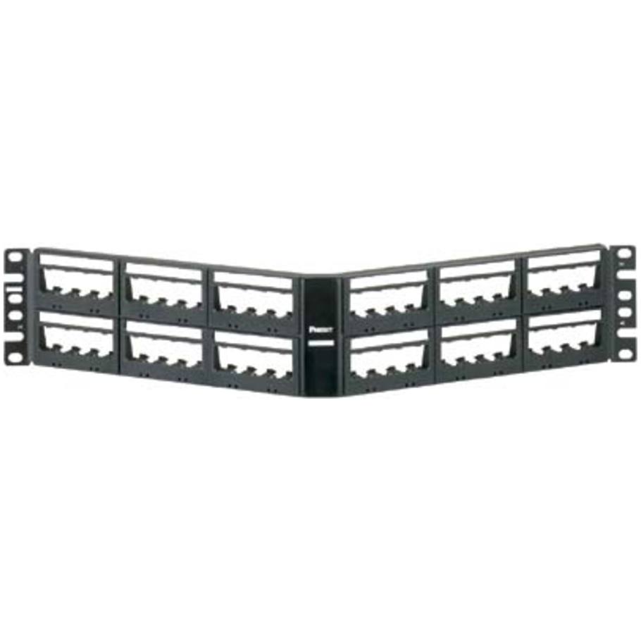 Angled Patch Panel, Rack Mount, 48-Ports, 2-RU