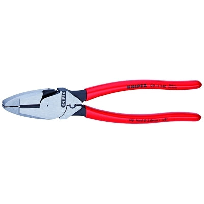 New England Linesman Pliers, 9 1/2 in Length, Plastic Coated Handle