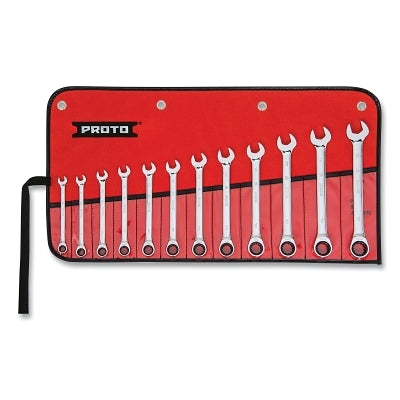 Reversible Combination Ratcheting Wrench Set, 12-Pc, Chrome, 8 mm to 19 mm