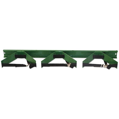 Wall Brackets, Cylinder Bracket, Steel, 42 in x 6-1/2 in x 3 in, Green