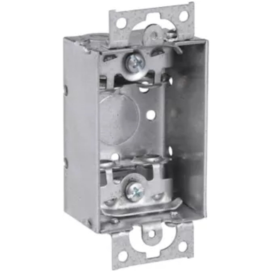 Steel 3 x 2 Non-Gangable Armoured/Metal-Clad Cable Switch Box
