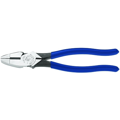 Lineman's High-Leverage Plier, 9.33 in L, Plastic-Dipped Handle, Steel