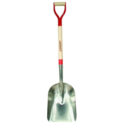 Aluminum Scoops, 14.5 x 11 Blade, 31 in White Ash Steel D-Grip Handle