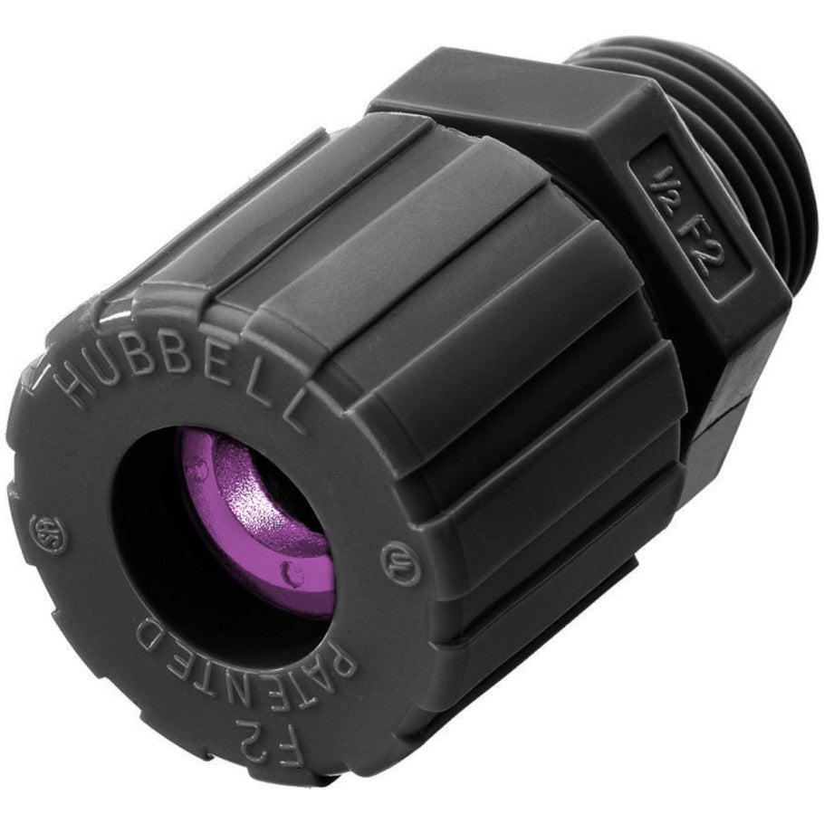Kellems, Cord and Cable Connector, Straight Male Cord Connector, NPT Male Threaded, Nylon, -30 to 225   176;F, 1 in, Black