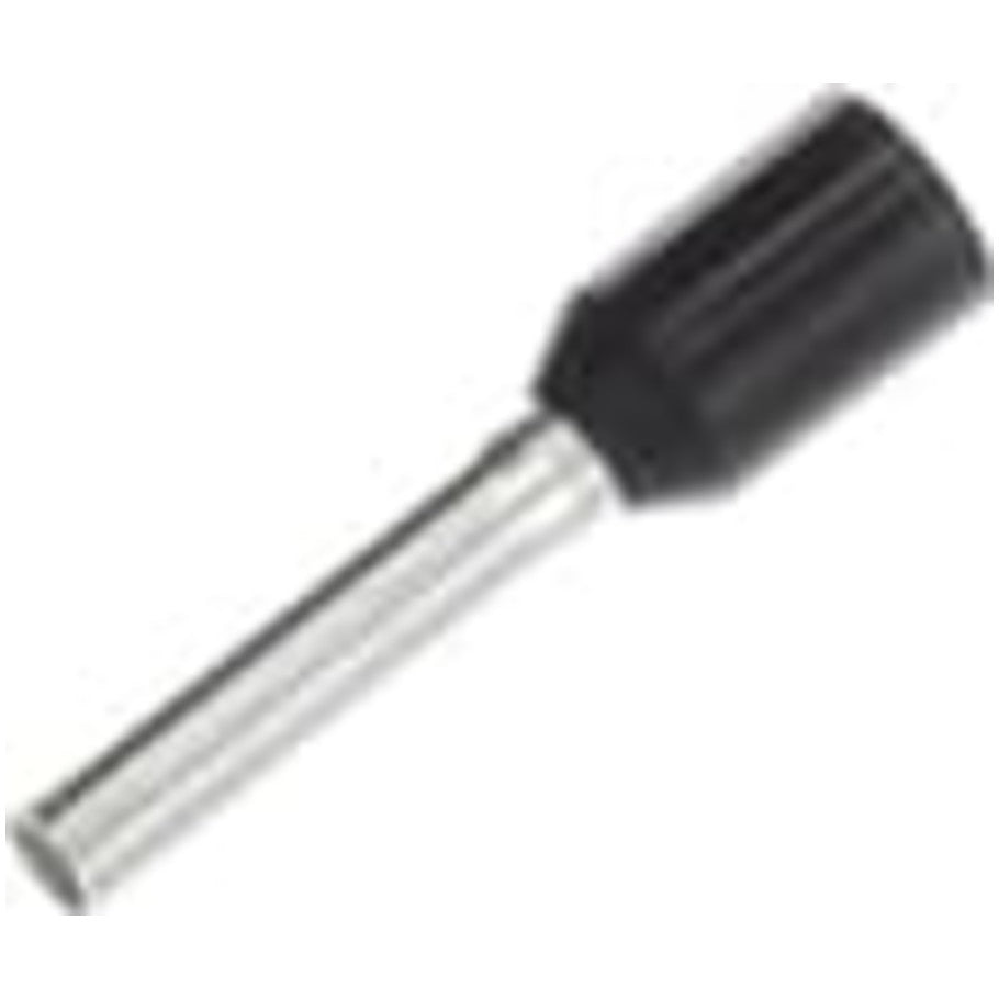 Polypropylene-Insulated Ferrule, Total Length .650 Inches/16.5mm, Wire Range 16 AWG/1.50mm2, Color Black, Copper, Tin Plated