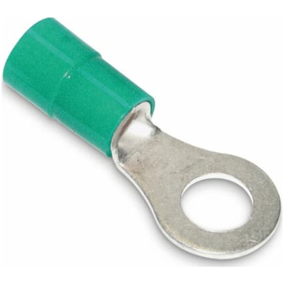 Nylon Insulated Heavy-Duty Ring Terminal, Length 1.49 Inches, Width .76 Inches, Maximum Insulation .210, Bolt Hole 1/2 Inch