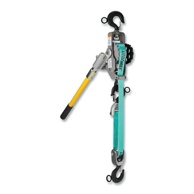 Little Mule Lineman's Strap Hoist, 300DA, 1500 lb Wt. Capacity/9 ft Lift H Single, 3000 lb Wt./Capacity 4.5 ft Lift H Double