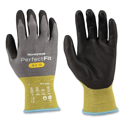 Perfect Fit Cut Resistant Gloves, Polyurethane Coating, 18 Gauge, A2/B Cut level, 10-XL