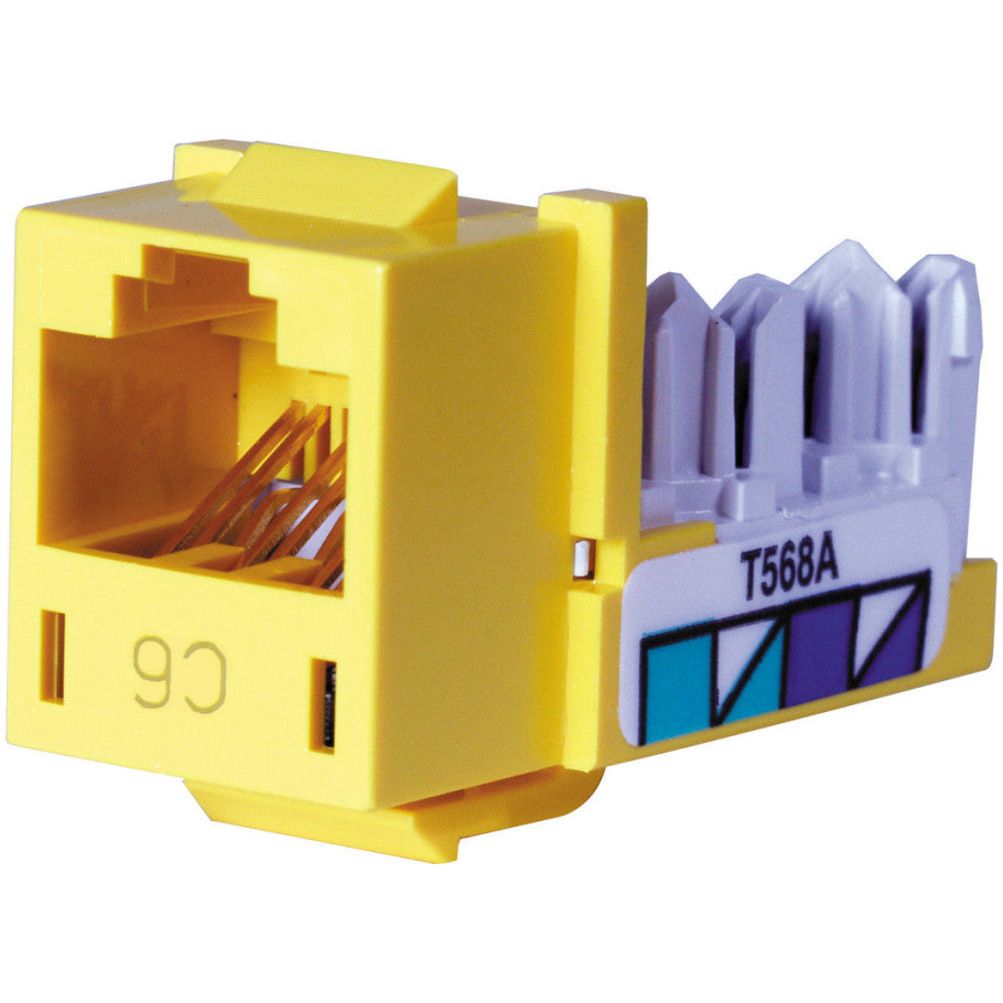 Xcelerator Cat 6 Keystone Jack, Yellow