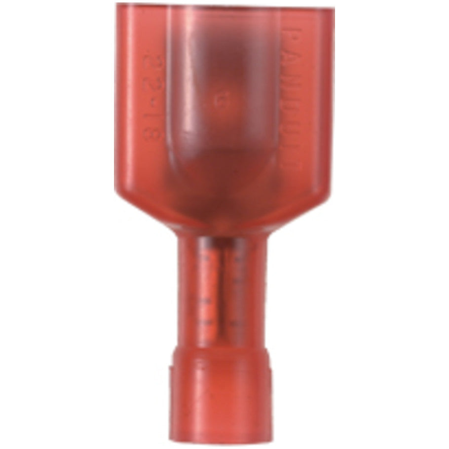 Male Disconnect, Brass, Red, 22 to 18 AWG