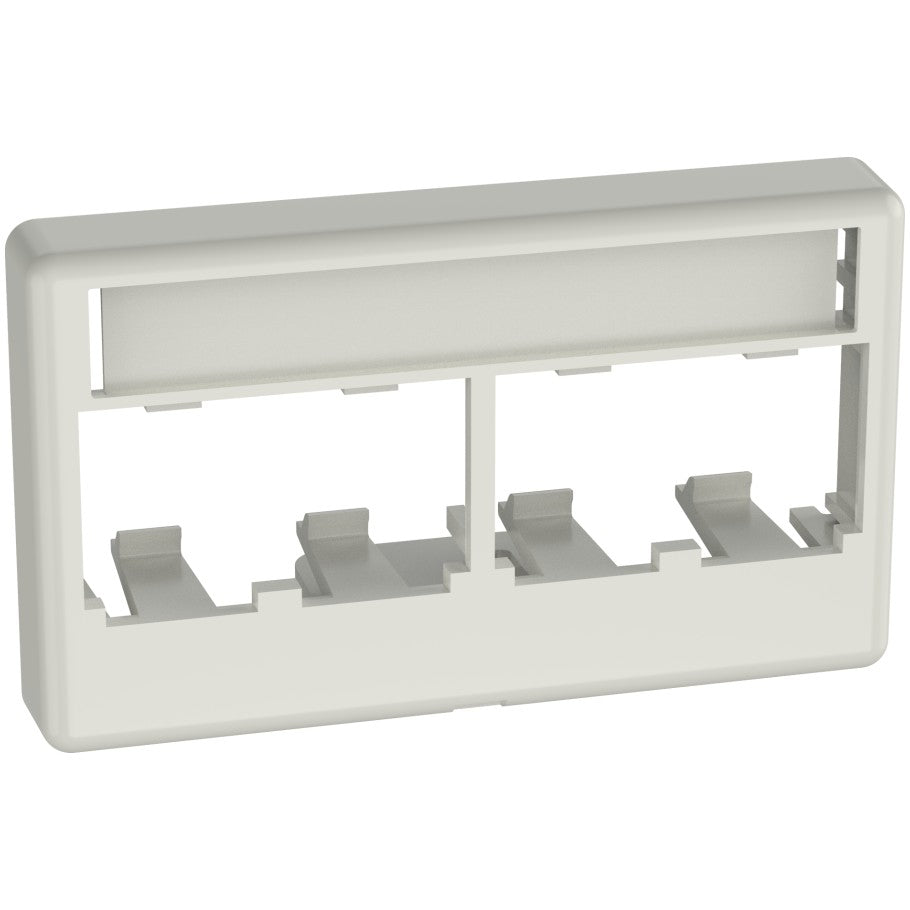 Mini-Com Furniture Faceplate includes Labels and label cover, 4-Port, White