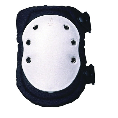 ProFlex 315 Abrasion-Resistant Knee Pads with Long Hard Cap, Buckle, Gray/White Cap