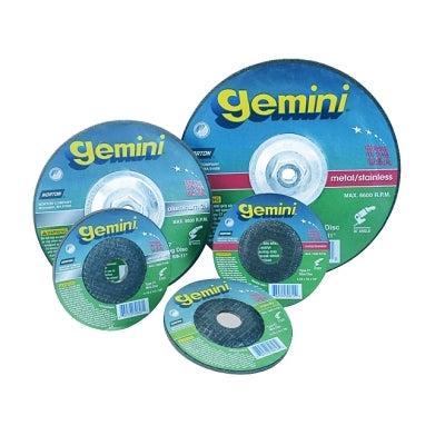 Type 28 Gemini Saucer Depressed Center Grinding Wheels, 9 X 1/4, 5/8" Arbor