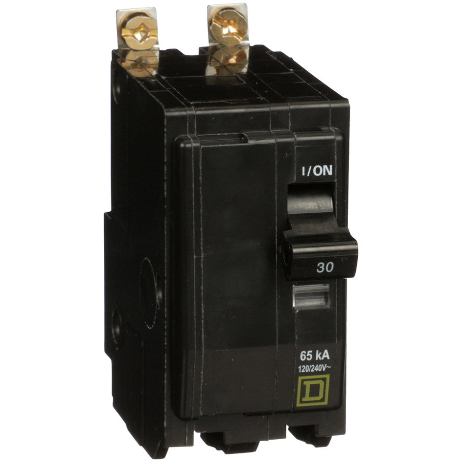 QO Circuit Breaker, 30 A, 120/240 V, 2-Pole, Bolt-On Mount, 65 kA