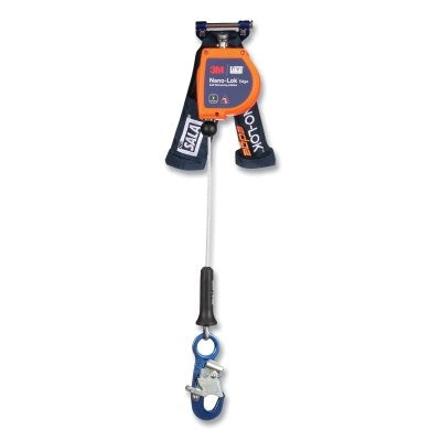3M 3500295 Nano-Lok Edge Self-Retracting Lifeline, 8 ft, Al Snap Hook, 420 lb, 1 Leg, Galvanized Cable