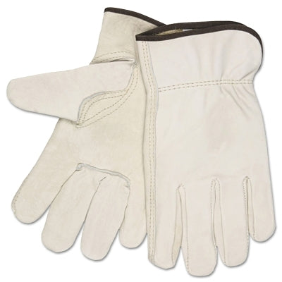 Unlined Drivers Gloves, Select Grade Cowhide, Large, Keystone Thumb, Beige