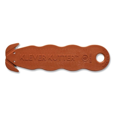 Klever Kutter NSF Food Zone Safety Cutter, For Cooked Meat, 4-5/8 in L, Razor Style, Stainless Steel, Brown