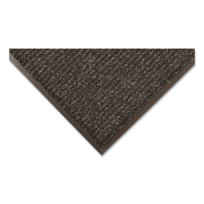 Brush Step Low-Profile Scraper Entrance Mat, 109, 5/16 in x 4 ft W x 6 ft L, Needle-Punched Yarn, Vinyl Backing, Charcoal