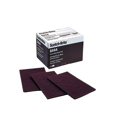 3M 048011-16553 Hand Pad, 6444, Fine, Aluminum Oxide, Brown, 20 EA/PK