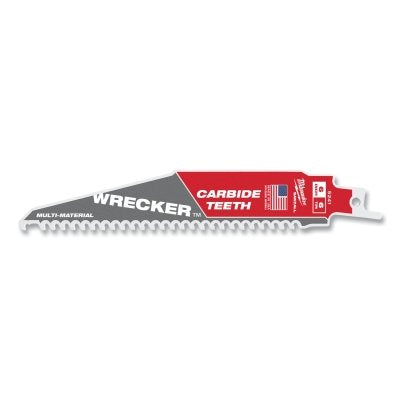 WRECKER Carbide SAWZALL Blade, 6 in x 1 in, 6 TPI, 5 Pack