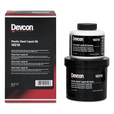 Plastic Steel Liquid (B), 1 lb, Can, Dark Grey