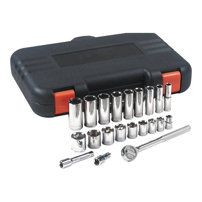 22 PIECE THORSEN 3/8 DR.STD./DEEP SOCKET SET 6PT