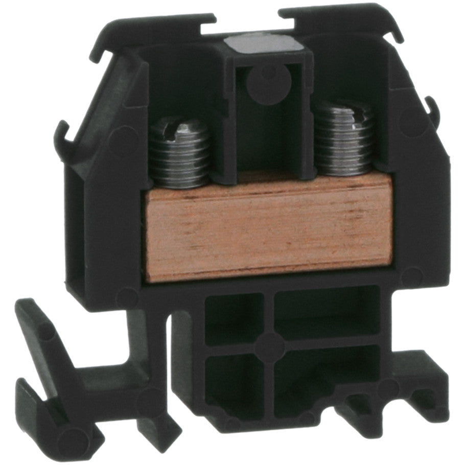 Terminal block, Linergy, box lug connector, black colored block, 60A, 600V