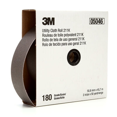 3M 051144-05046 211K Utility Cloth Rolls, 2 in, 50 yd, 180 Grit