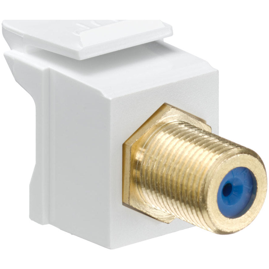 Feedthrough Quick Port F-Connector, Female-Female Adapter, White