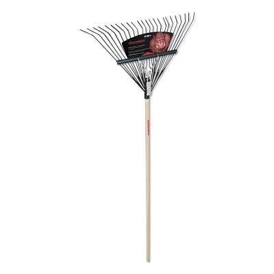 Steel Leaf Rake, 17 in W, 24 Tine, 54 in American Hardwood Handle