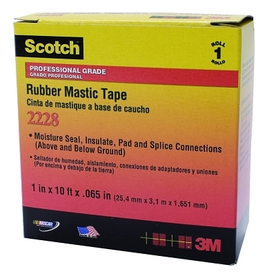 3M 96566 Rubber Mastic Tapes 2228, 2 in x 10 ft, 65 mil, Black