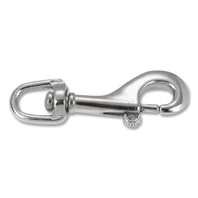 Snap Hook, Die Cast Zinc, Swiveling Round Eye Bolt, 3/8 in Hook Opening, 3-1/2 in L, 80 lb
